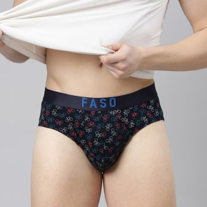 Conversational Printed Mid-Rise Organic Cotton Briefs