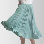Skirt For Women | Women's Abstract Asymmetric Mint Green Skirts