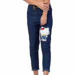 Regular Fit Women Denim Blue Denim Trousers Jeans