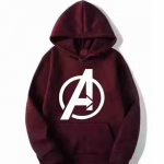 Men's Long sleeve Printed Sweatshirt Hoodie Round Neck Pullover Fitted Fleece fabric