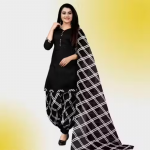 Women's Cotton Printed Salwar Suit & Dupatta
