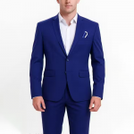 Man solid single breasted formal and casual blazer (Royal Blue)