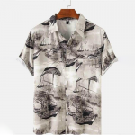 Bought First Men Multicolor Printed Cotton Blend Casual Shirt