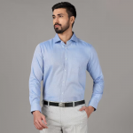 Solid Cotton Slim Fit Mens Formal Shirt