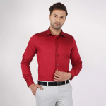 Solid Cotton Slim Mens Formal Shirt