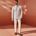 2-Piece Slim Fit Self-Design Bandhgala Suits