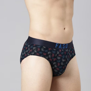 Conversational Printed Mid-Rise Organic Cotton Briefs