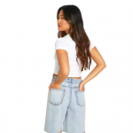 Stylish Half Sleeves Sticker Printed Collar Top And Tunics