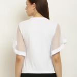 FASHION WHITE COLORED PRINTED T-SHIRT FOR WOMEN