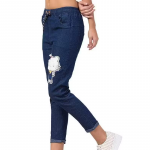 Regular Fit Women Denim Blue Denim Trousers Jeans