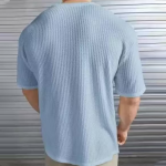 Men Popcorn Fabric Round Neck Regular Tshirts