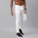 WHITE PLAIN JEANS