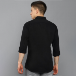 Solid Cotton Slim Fit Mens Casual Wear Shirt