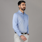 Solid Cotton Slim Fit Mens Formal Shirt