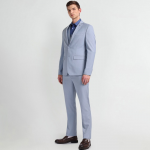 Men Solid 3-Pieces Tailored Fit Formal Suit