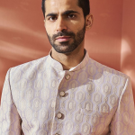 2-Piece Slim Fit Self-Design Bandhgala Suits