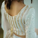 Women's Designer Georgette white lehenga choli