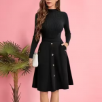 Latest Trending Golden Button Skirt For Women (Black)