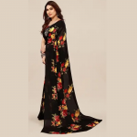 Desinger Georgette Floral Printed Saree with Blouse Piece