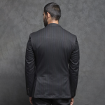 Striped Tailored Fit Notched Lapel Two Piece Suit