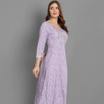 Women Purple Ethnic Motifs Embroidered Mirror Work Kurta with Trousers & Dupatta