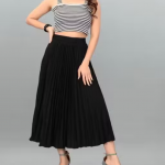 stylish fancy black pleated skirts for womens