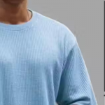 Men Popcorn Fabric Round Neck Regular Tshirts