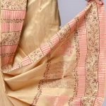 Hand Block Print Dupion Silk Dhoti For Men Readymade Dhoti Printed Men Dhoti