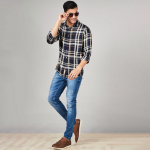 Checks Viscose I-Fit Mens Casual Shirt
