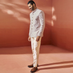 2-Piece Slim Fit Self-Design Bandhgala Suits